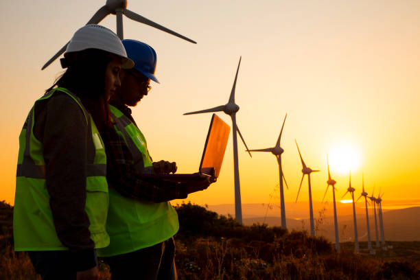 istock Engineers of wind turbine 855255880