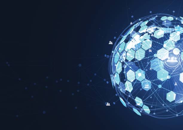 istock Global network connection. World map point and line composition concept of global business. Vector Illustration 855263564