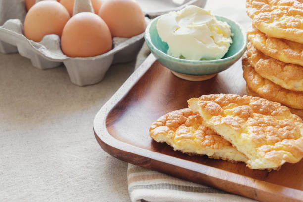 istock Cloud bread, Oopsie bread , Keto, ketogenic diet, paleo, low carb high fat 855266616