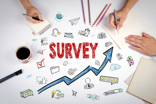 istock Survey Concept. The meeting at the white office table 855274046