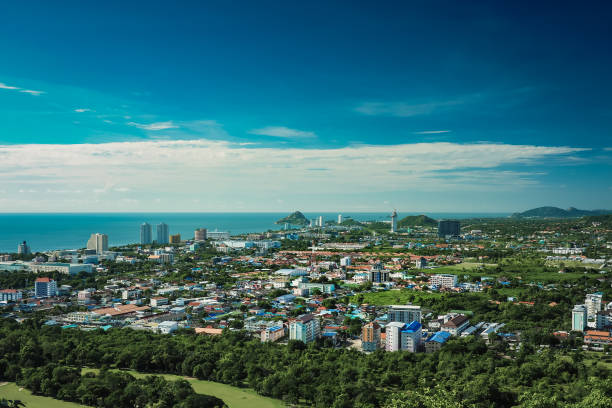istock Beautiful Color Sky and Town View at a Viewpoint 855302966