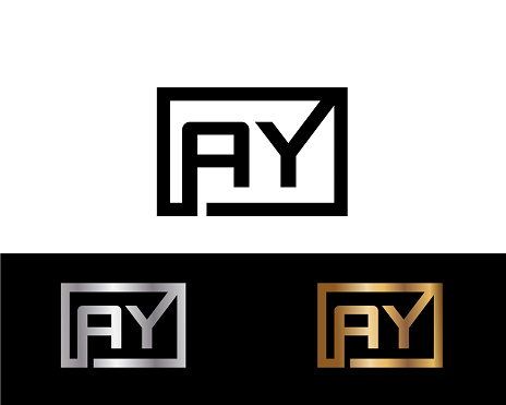 Ay Initial Box Shape Designs Stock Illustration - Download Image Now ...