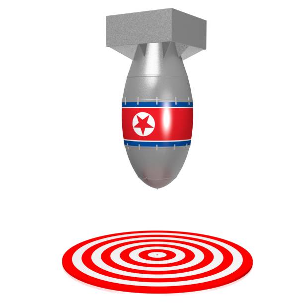 north korea, atomic bomb - north korea hydrogen bomb korea missile imagens e fotografias de stock