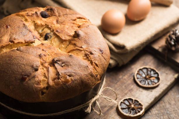istock Panettone. Italian  christmas cake 855306980