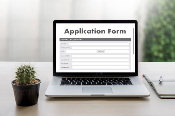 istock business man working on laptop computer use Online Web Job Application Form moniter 855309516