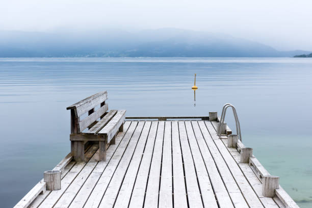 istock Misty morning on Norheimsund village 855342762
