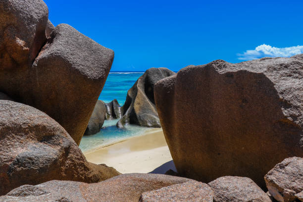 istock Anse Source D'Argent paradise beach - the most beautiful beach in the world. La Digue island. Indian ocean. Seychelles. East Africa 855349636