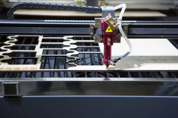 istock Laser cutting of wood 855349854