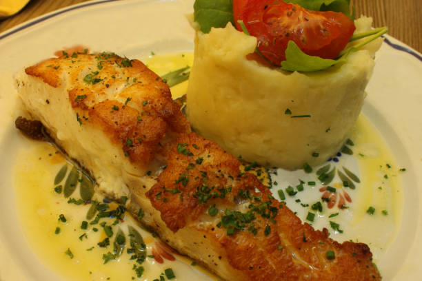 istock Cod fillet and Mashed potatoes  French gastronomy 855352954