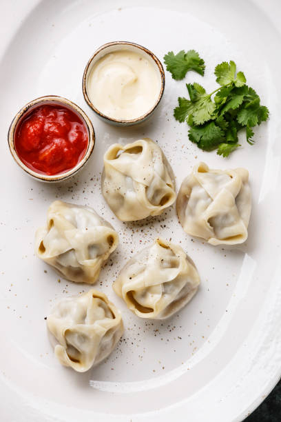 istock Traditional steamed dumplings Manti Manty 855353724