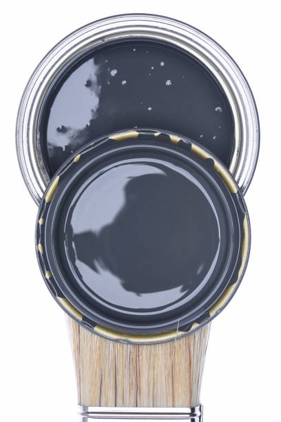 istock Paintbrush and paint can isolated on white background 855361146