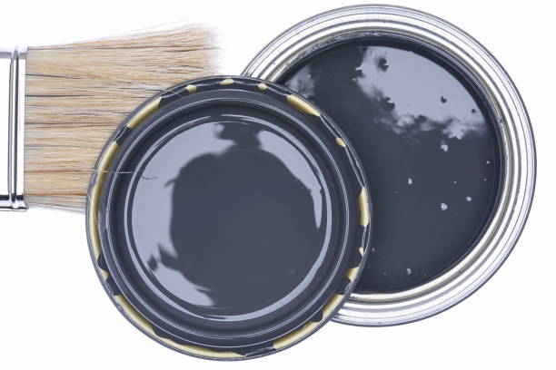 istock Paintbrush and paint can isolated on white background 855363428