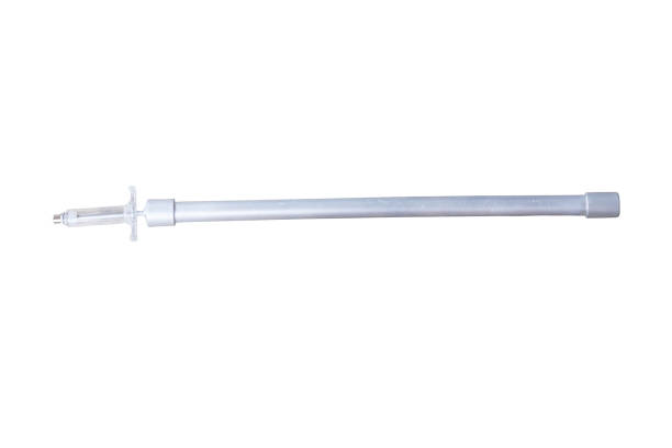 Big Size Of Syringe For Animal Injection Isolated On White Stock Photo -  Download Image Now - iStock