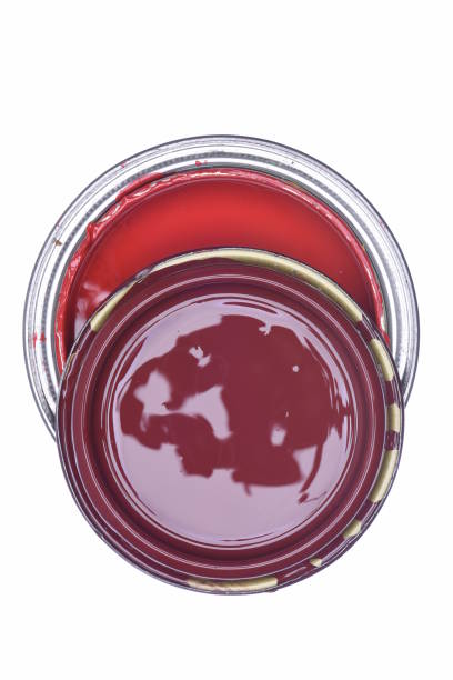 istock Decorative steel color paint can isolated on white background 855364600