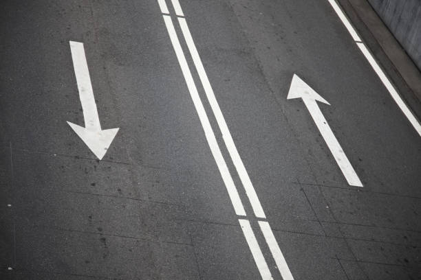 istock Asphalt road surface and crossroads 855372290