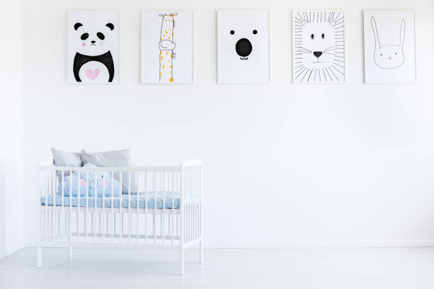 istock Boy's bedroom with animal posters 855383090