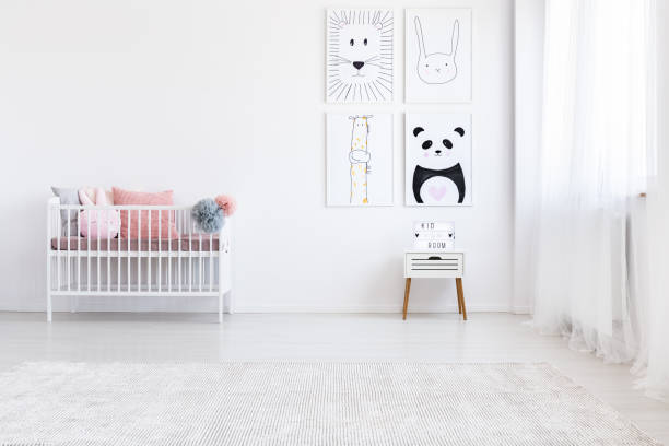 istock Panda drawing in girl's bedroom 855383152