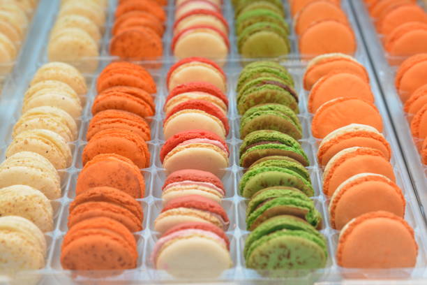 istock Sweet and colourful french macaroons 855402002