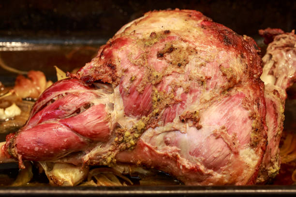 istock Roast leg of Lamb 855412818
