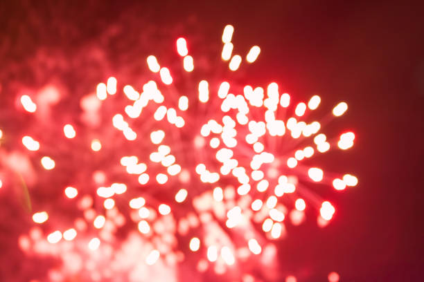 Colorful fireworks against dark sky