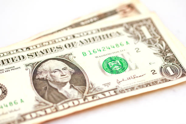 istock Stock Photo - One dollar banknote isolated on white background 855462194