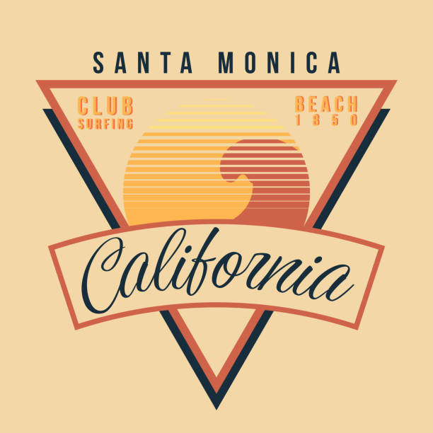 Vintage 1980s Style Santa Monica California T-Shirt Vintage 1980s Style Santa Monica California T-Shirt