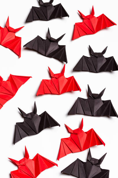 istock Origami Halloween bat on a white background. 855463446