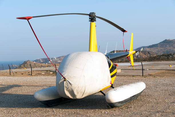 istock A covered helicopter in a greek island 855474778