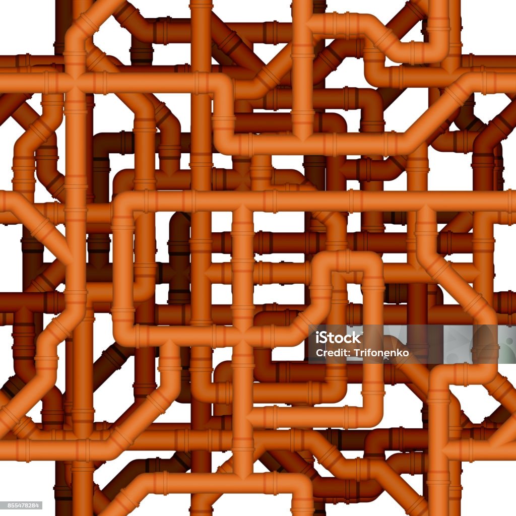Pipes Patterns Pattern From A Water Pipe Stock Illustration - Download Image Now ...