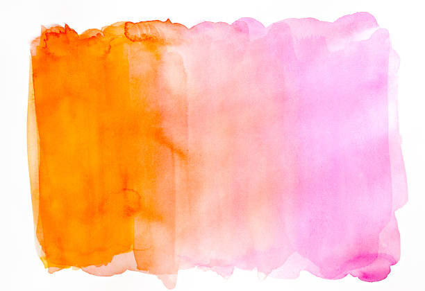 Abstract colorful watercolor painting background. Isolated on white.