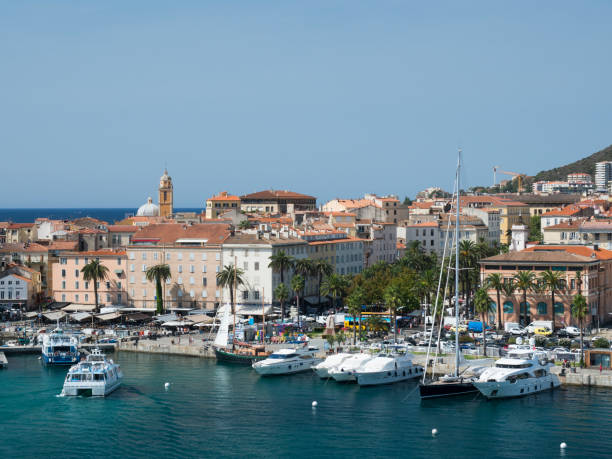 istock Boats and the ajaccio background 855484642