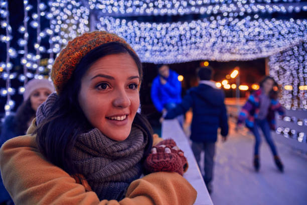 istock Woman On Ice Rink 855489240
