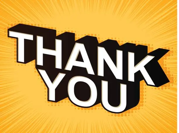 Vector illustration of Thank You