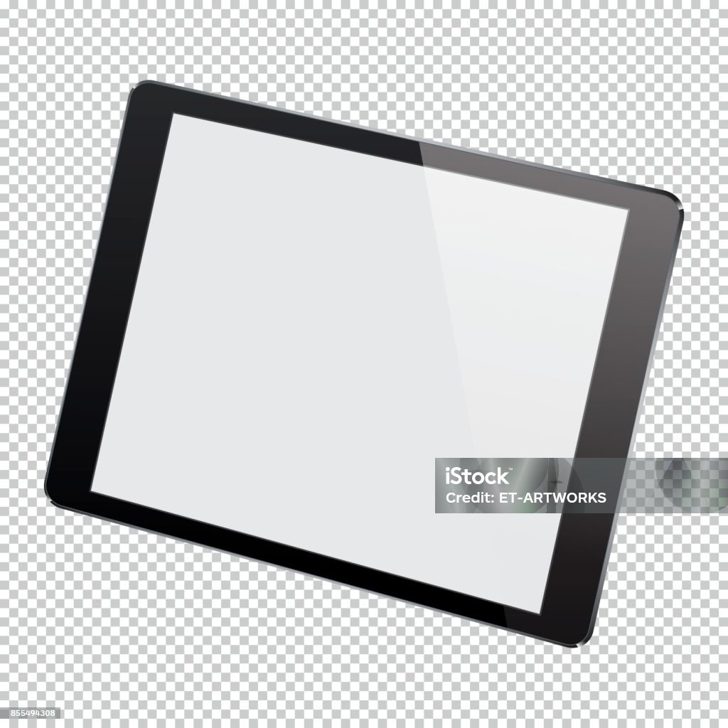 Realistic digital PC tablet Vector realistic digital tablet template with layers. EPS 10 and High Res JPEG (300 dpi) included. Digital Tablet stock vector