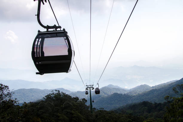 istock Cable car view on mountain landscape at danang in vietnam 855494582
