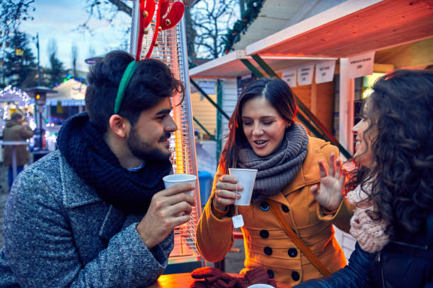istock Friends On Christmas Market 855497254