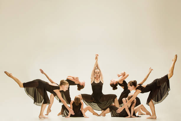 istock The group of modern ballet dancers 855500766