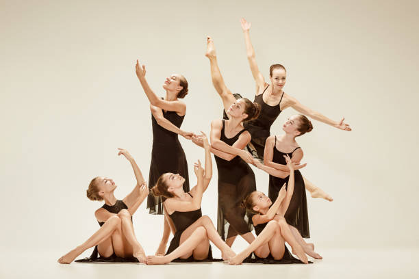 istock The group of modern ballet dancers 855500870