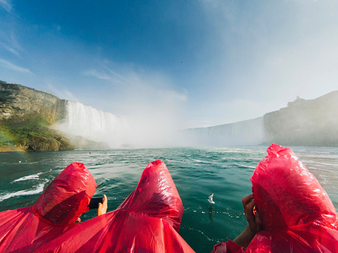 Niagara Horseshoe Falls from aerial point of view