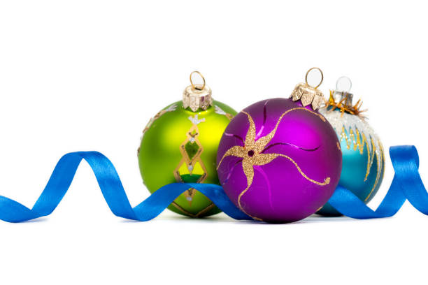 istock blue green purple new year balls on white background 855504010