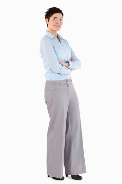 istock Darkhaired woman standing up 855504170