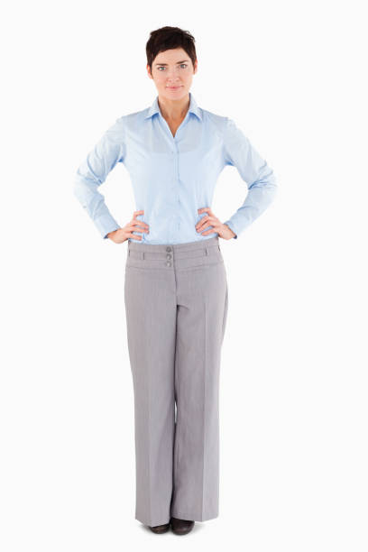 istock Serious businesswoman standing up 855504302