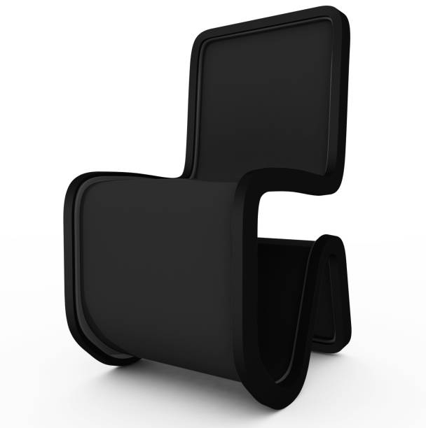 istock modern chair design - black - isolated on white 855504992