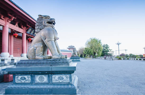 istock Front door of Chongsheng Temple Three Pagodas. 855508002