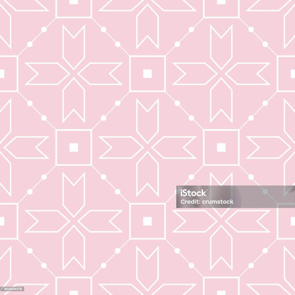 Pink Geometry Patterns Geometric Pale Pink Seamless Pattern For Fabrics Stock Illustration ...