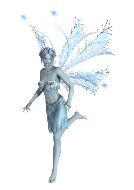 istock 3D rendering snow fairy on white 855512022