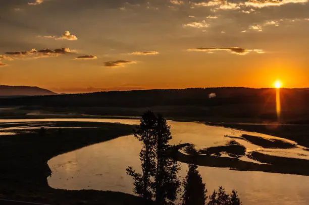 Sunrise at Hayden Valley, Yellowstone National Park