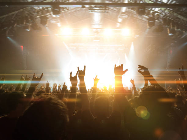 istock Concert crowd in front of a live stage 855533358