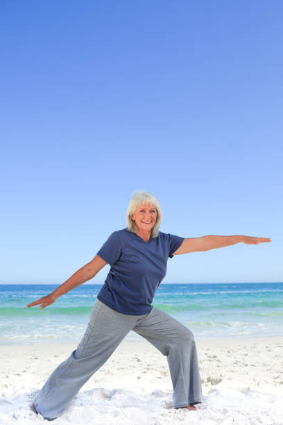istock Retired woman doing her stretches 855536094