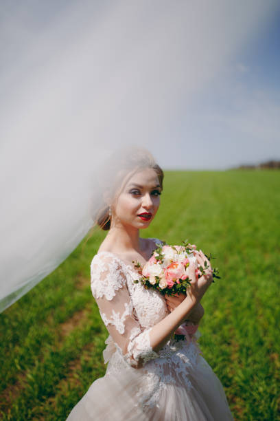 istock Portrait of a beautiful bride on wedding day 855544106